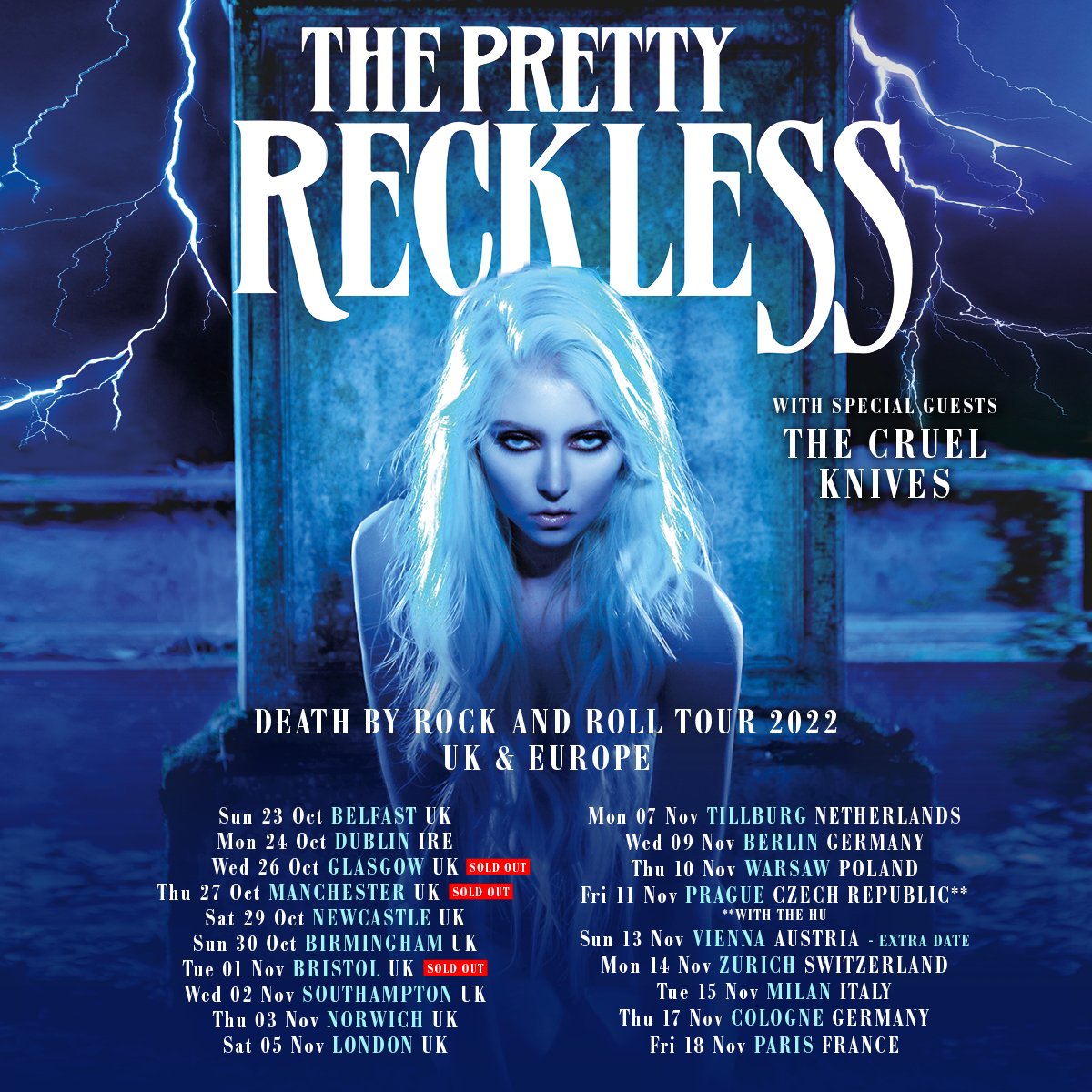 the pretty reckless tour 2022 europe