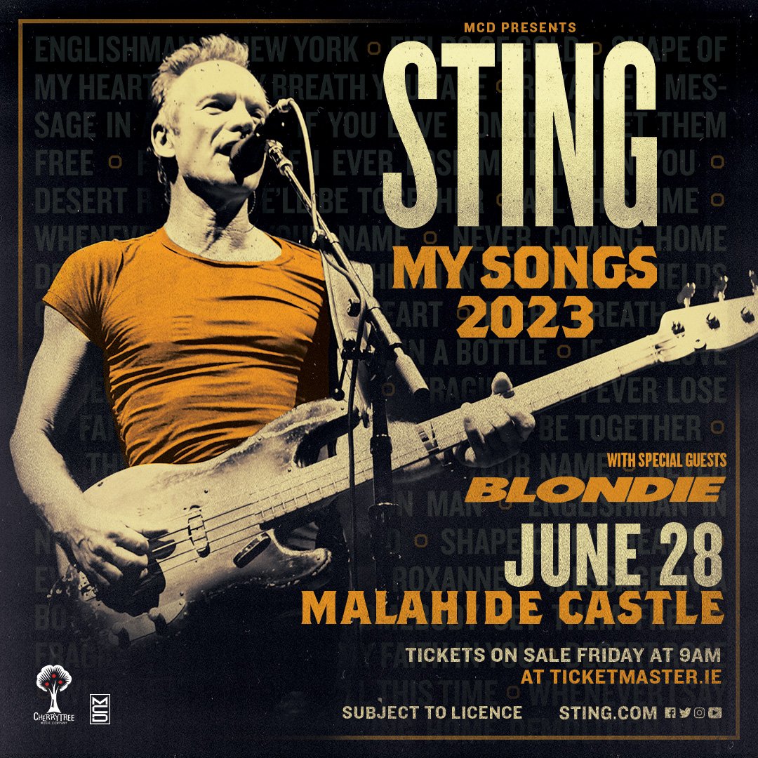 sting my songs tour setlist 2023